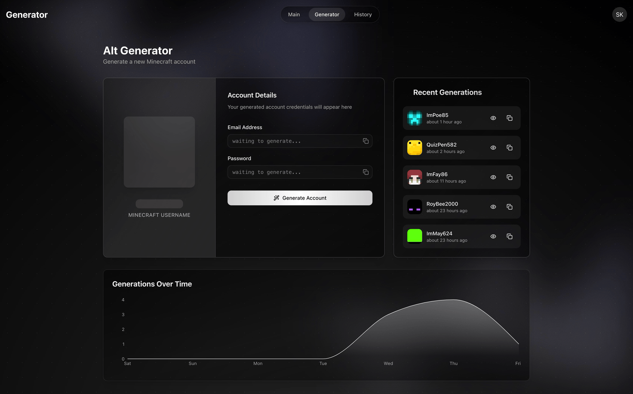 Alt Generator Interface